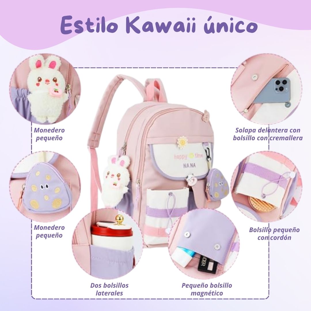 MOCHILA JAPONESA KAWAII GRANDE Y MODERNA