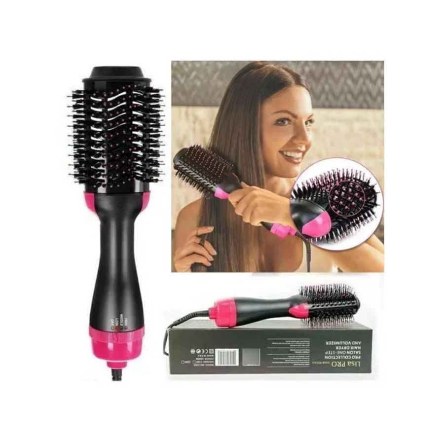 Cepillo Secador Rizador 3 En 1 Eléctrico